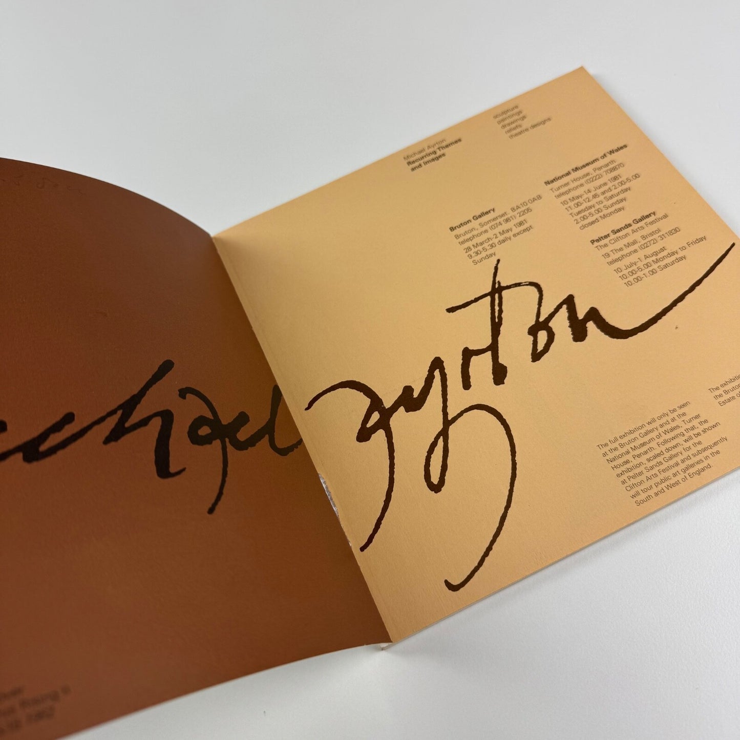 Michael Ayrton. Recurring Themes and Images | Bruton Gallery, 1981