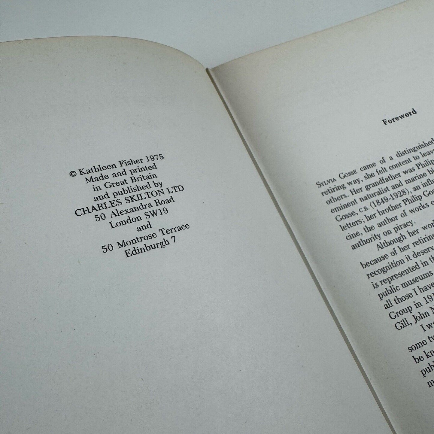 Conversations with Sylvia. Sylvia Gosse Painter 1881-1968 by Kathleen Fisher | Edited by Eileen Vera Smith | Charles Skilton, 1975