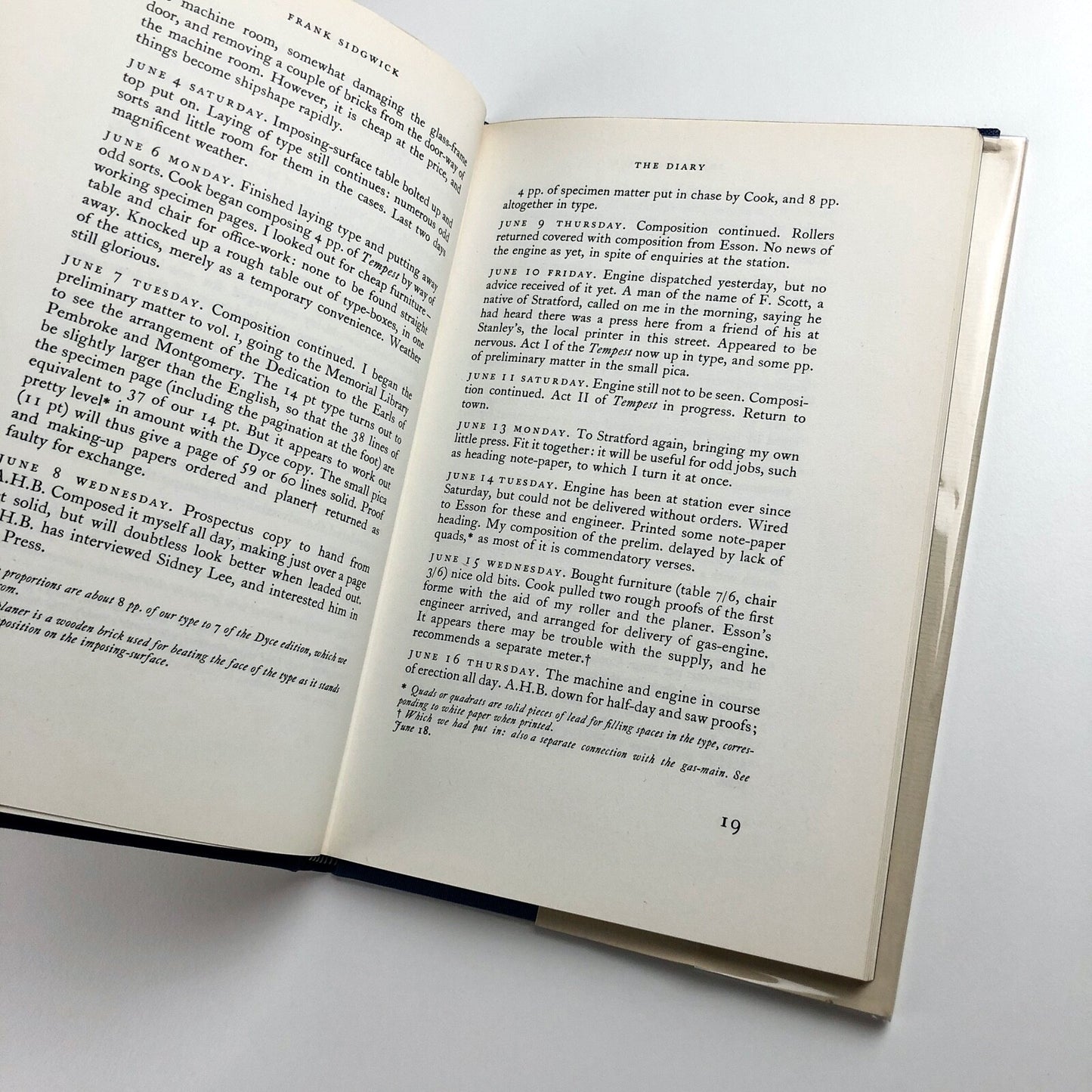 Frank Sidgwick's Diary and other material relating to A.H. Bullen and the Shakespeare Head Press, 1975