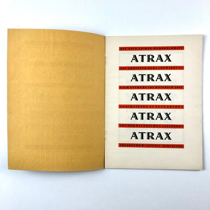 Atrax | Die Schrift für Titelzeilen | Type specimen | Bauer | Heinrich Jost 1926