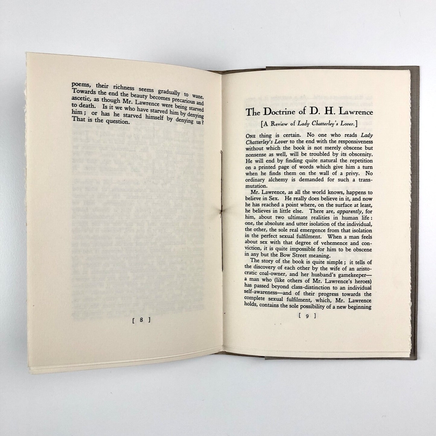 D.H. Lawrence (Two Essays) John Middleton Murry | Cover design by Raymond McGrath