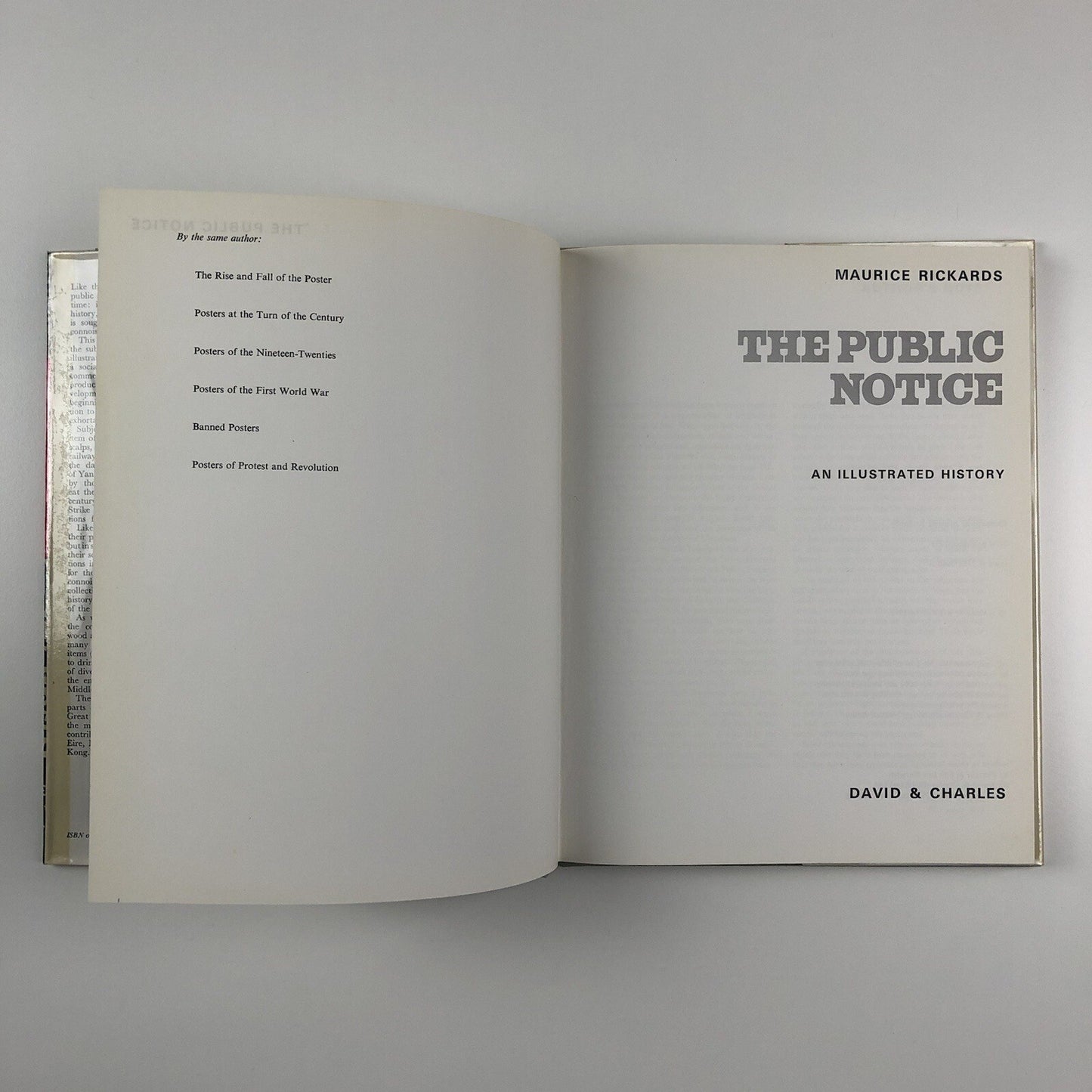 The Public Notice An Illustrated History by Maurice Rickards 1973
