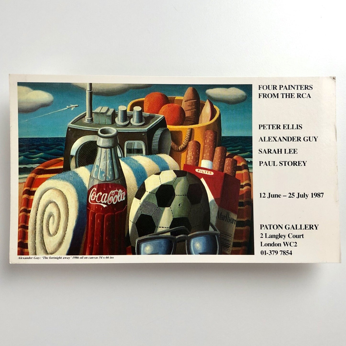 Four Painters from the RCA, promotional card | Ellis Alexander Guy Lee Storey | Paton Gallery 1987