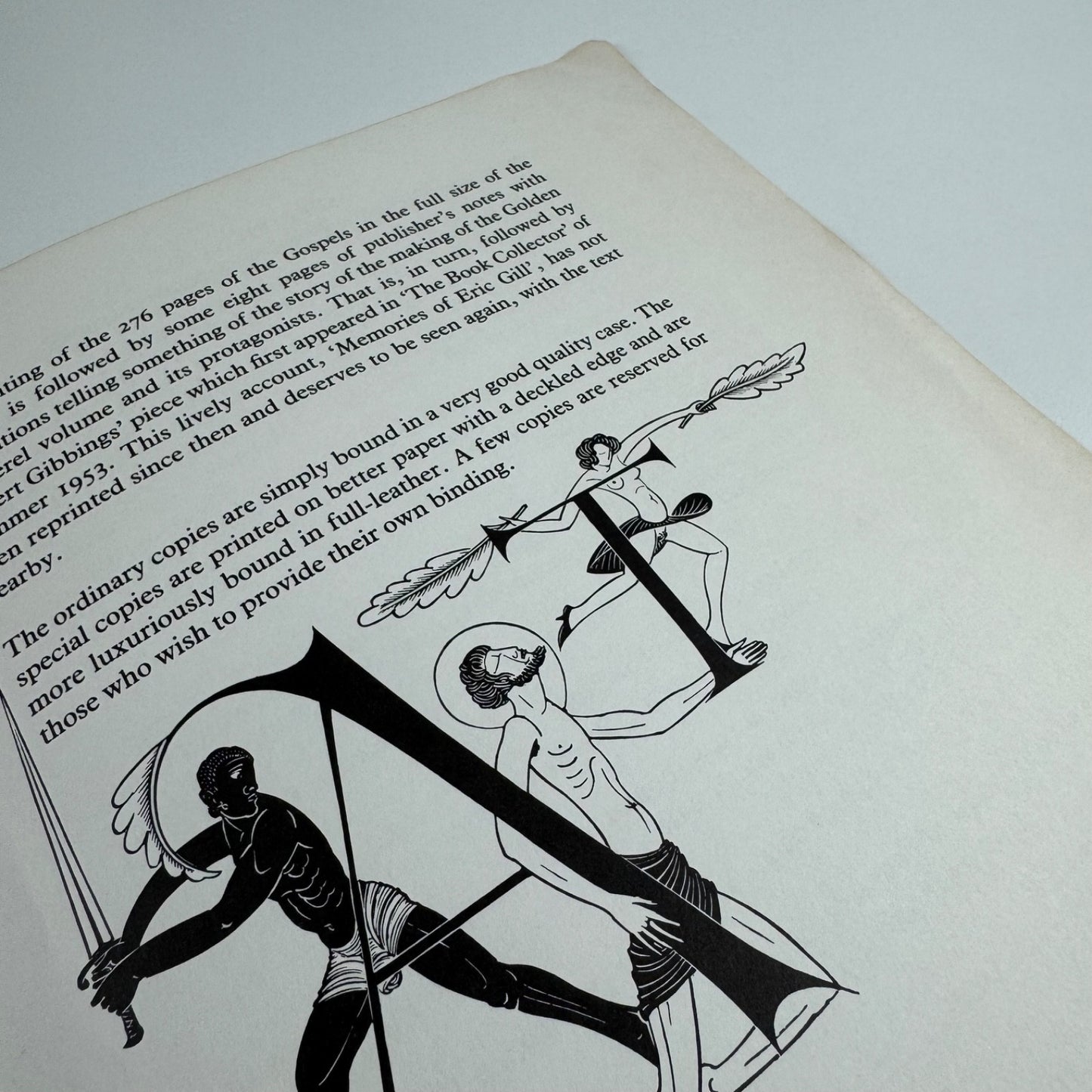 Order form for The Four Gospels The September Press Christopher Skelton, 1988 reproduction of The Golden Cockerel Press