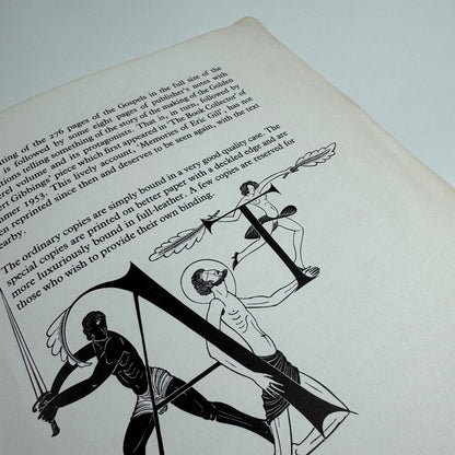 Order form for The Four Gospels The September Press Christopher Skelton, 1988 reproduction of The Golden Cockerel Press