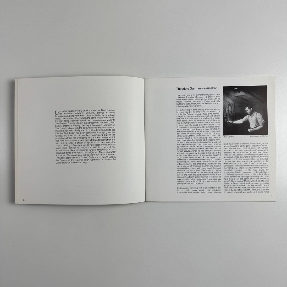 Father and Son Jacob Epstein sculptor, Theo Garman painter |The  Fine Art Society 1989