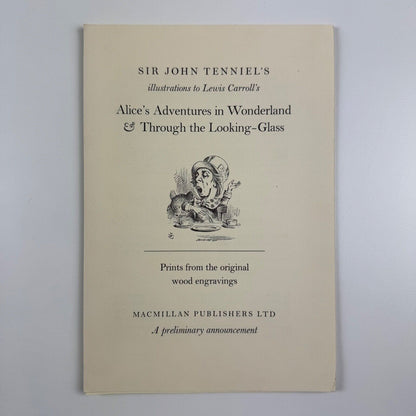 A preliminary announcement/order form for Sir John Tenniel’s illustrations to Lewis Carroll’s Alice’s Adventures in Wonderland & Through the Looking-Glass | Macmillan, 1986