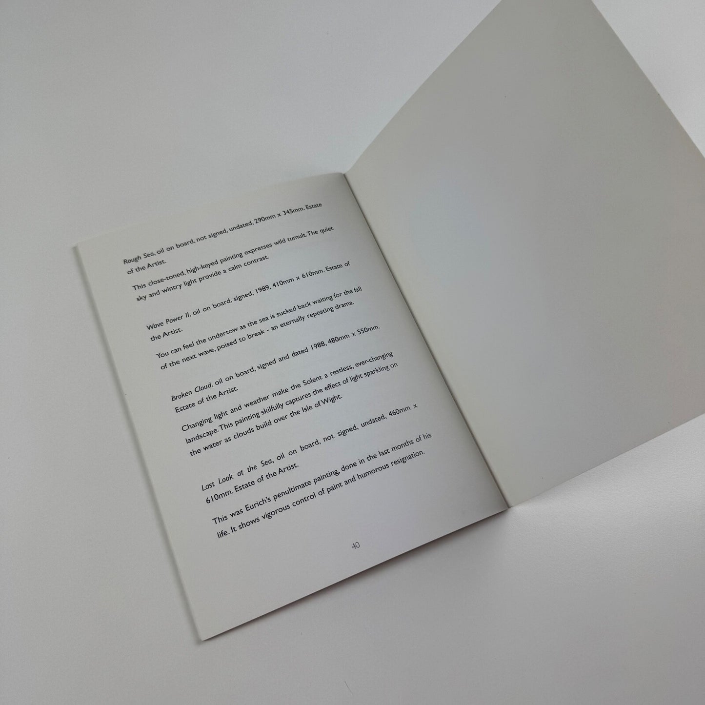 Sea-change Paintings by Richard Eurich in War and Peace | St Barbe Museum & Art Gallery, Lymington, 2004