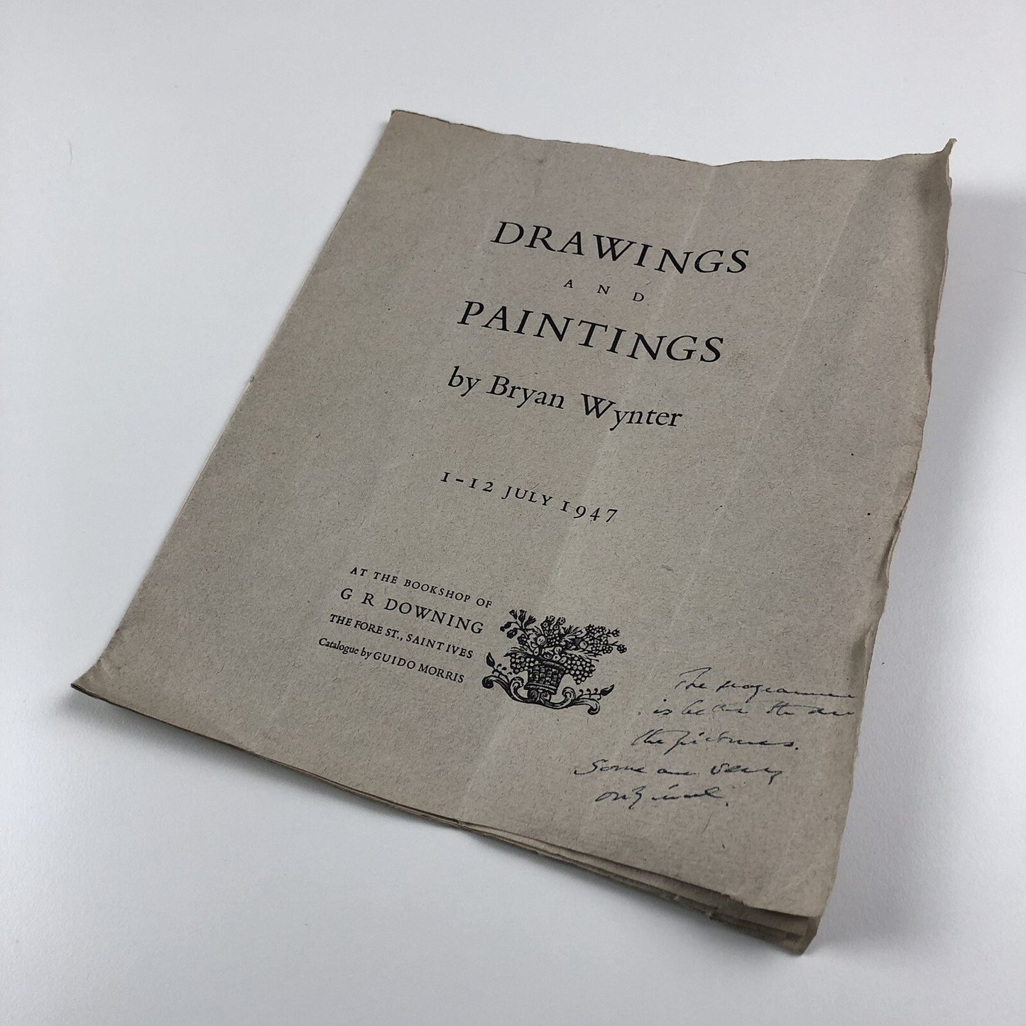 Catalogue Drawings and Paintings by Bryan Wynter | Guido Morris, St Ives catalogue leaflet 1947