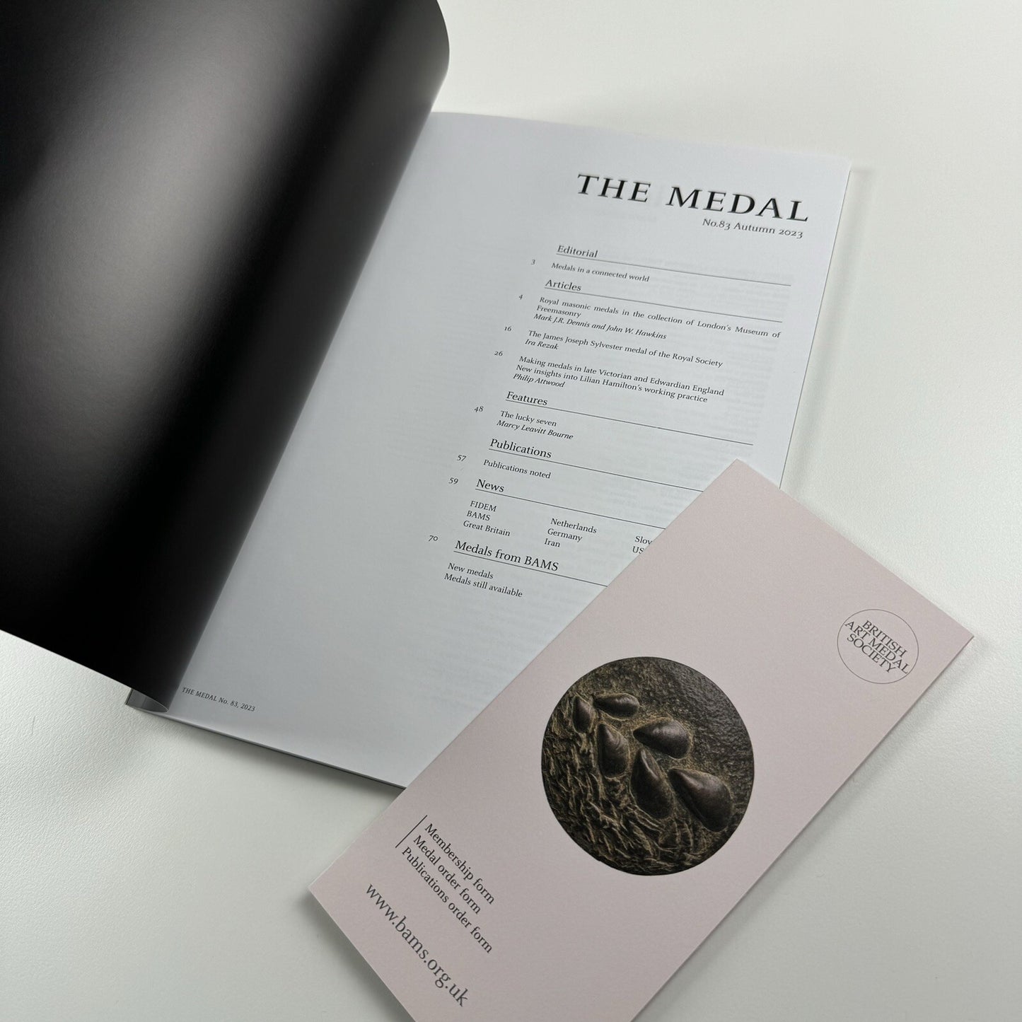 The Medal. British Art Medal Society BAMS journal. Issue No. 83, Autumn 2023