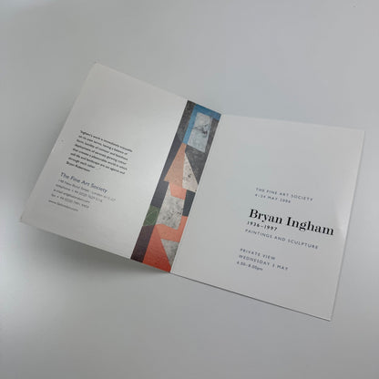 Private view invitation for Bryan Ingham 1936-1997 Fine Art Society 2006
