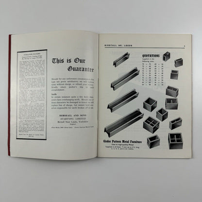 Type specimen booklet Star Type Horsfall & Sons Birstall c.1968