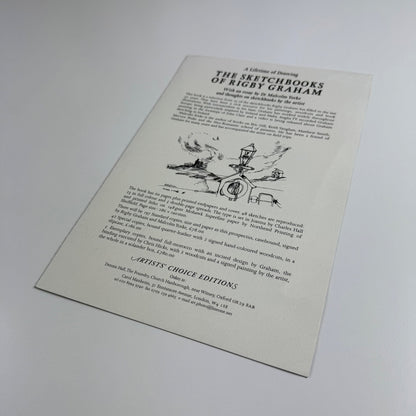 Prospectus for The Sketchbooks of Rigby Graham essay by Dr Malcolm Yorke Artists' Choice Editions, Oxford, 2004