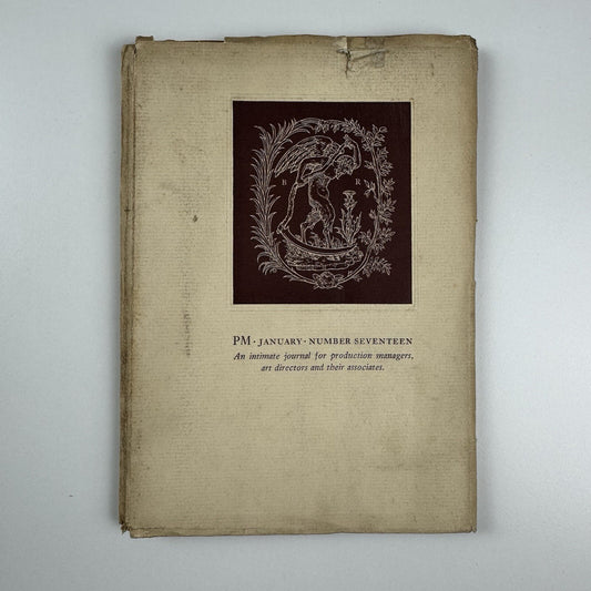 PM An Intimate Journal For Art Directors Vol. No. 5 January 1936 | Bruce Rogers | Editors Robert L. Leslie and Percy Seitlin