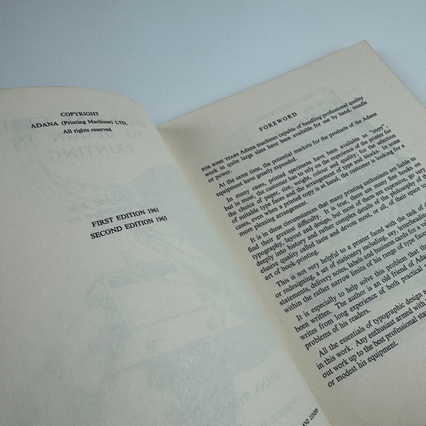 Beginners Guide to Design in Printing by Leslie G. Luker | Adana Printing Machines Ltd,  second ed 1965