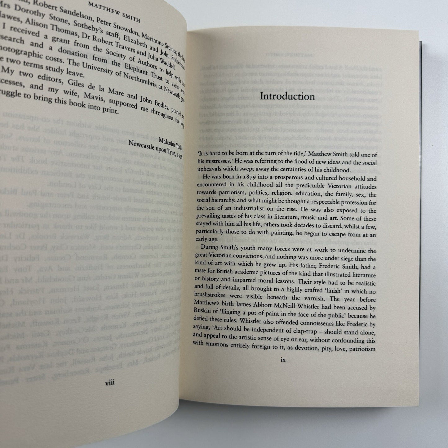 Matthew Smith. His Life and Reputation by Malcolm Yorke | Faber & Faber, 1997