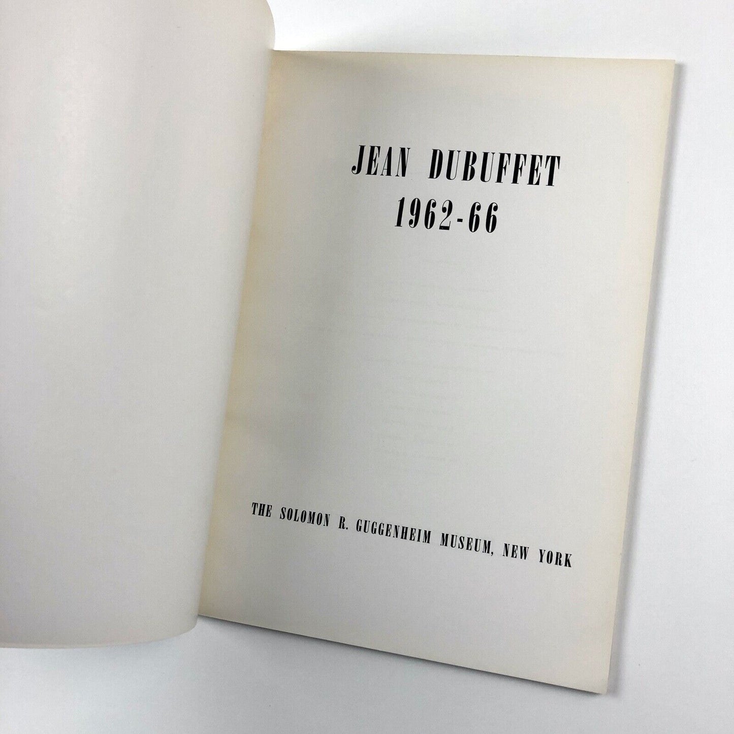 Jean Dubuffet 1962-66 exhibition catalogue | Solomon R. Guggenheim Museum, 1966