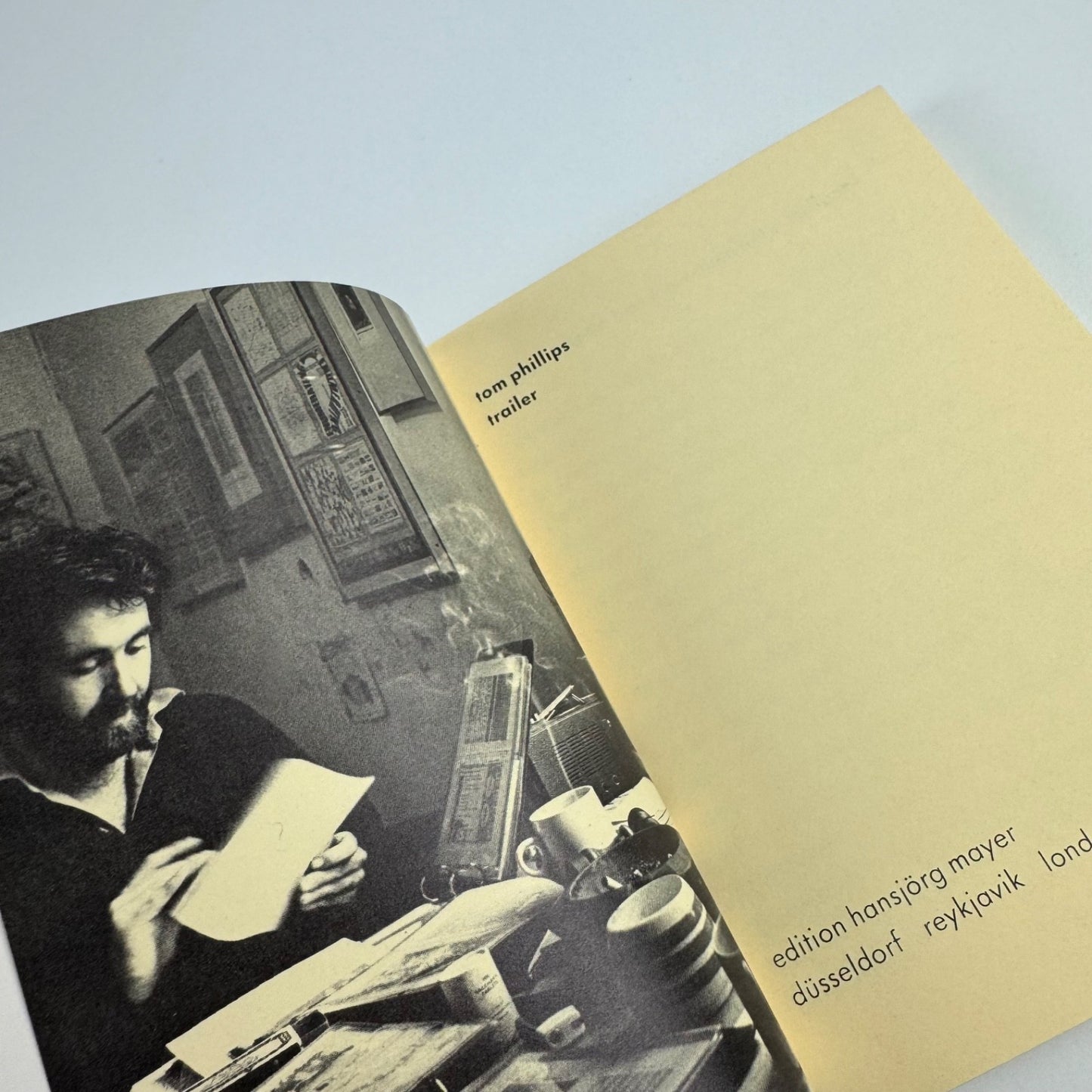 Trailer by Tom Phillips. From an edition of 500 signed and lettered edition Hansjorg Mayer