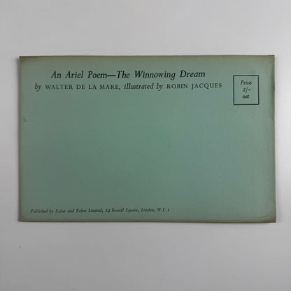 An Ariel Poem - The Winnowing Dream Walter de la Mare illustrated by Robin Jacques 1954 unopened envelope
