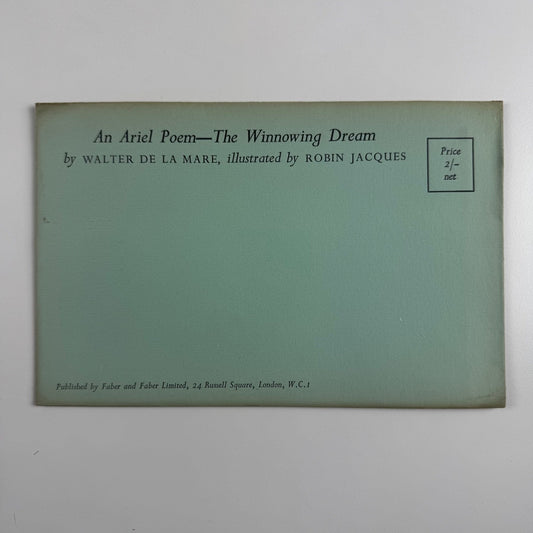An Ariel Poem - The Winnowing Dream Walter de la Mare illustrated by Robin Jacques 1954 unopened envelope