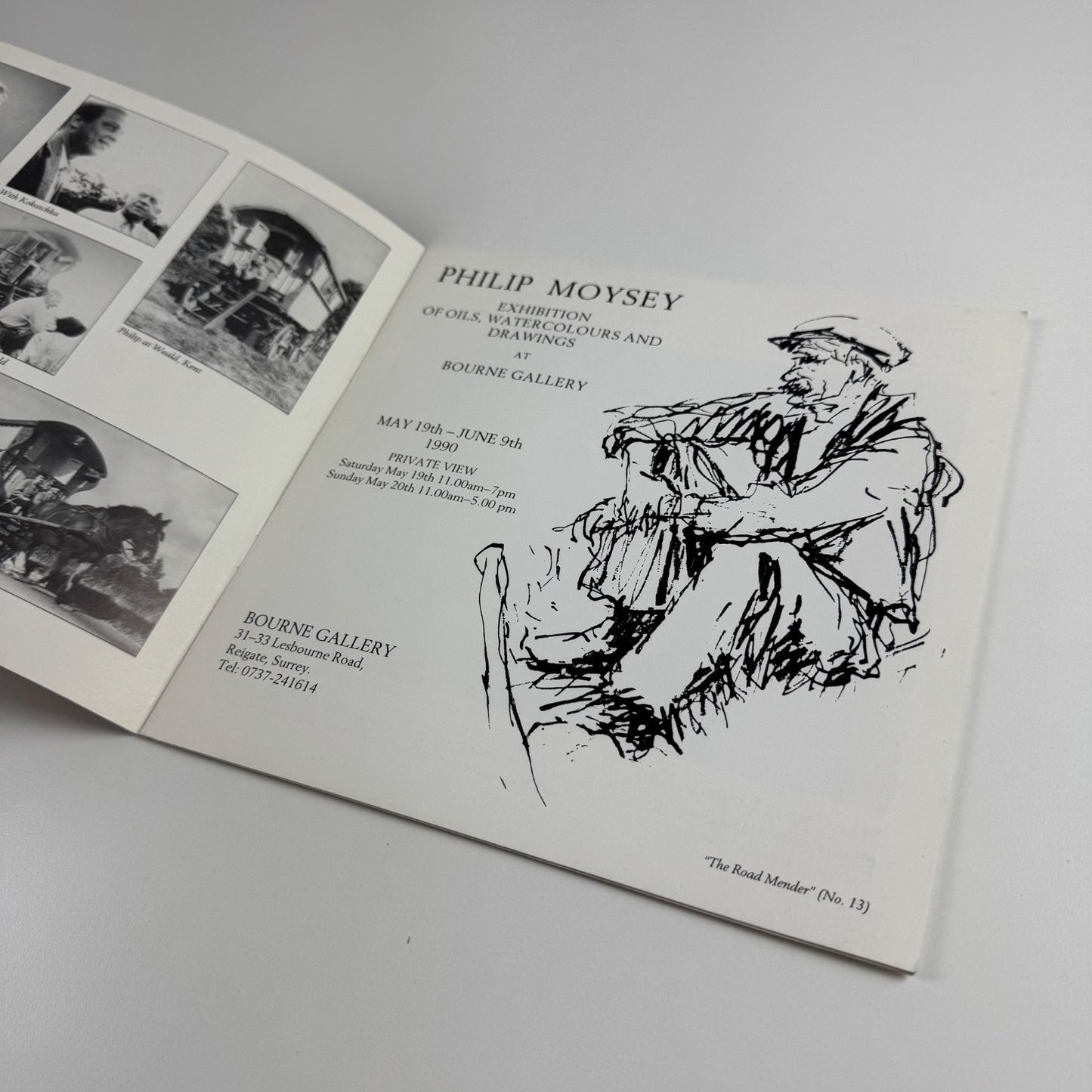 Philip Moysey | Bourne Gallery, 1990 catalogue and PV invitation