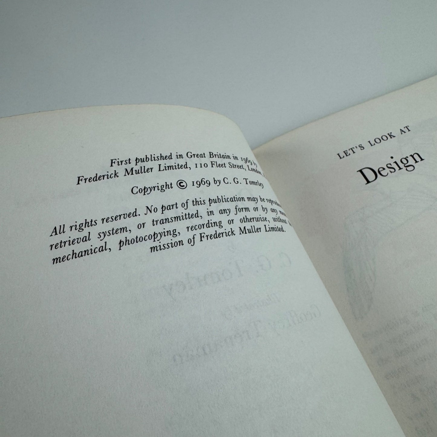 Let’s Look at Design by C.G. Tomrley | Frederick Muller, 1969 illustrated by Geoffrey Trenaman