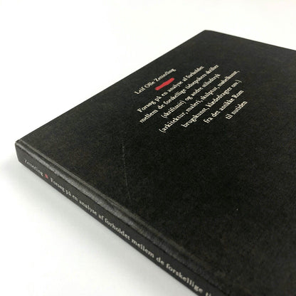 Forsøg på en analyse af forholdet mellem... by Leif Olle Zetterling | Fagskolen for Boghaandvaerk, 1968