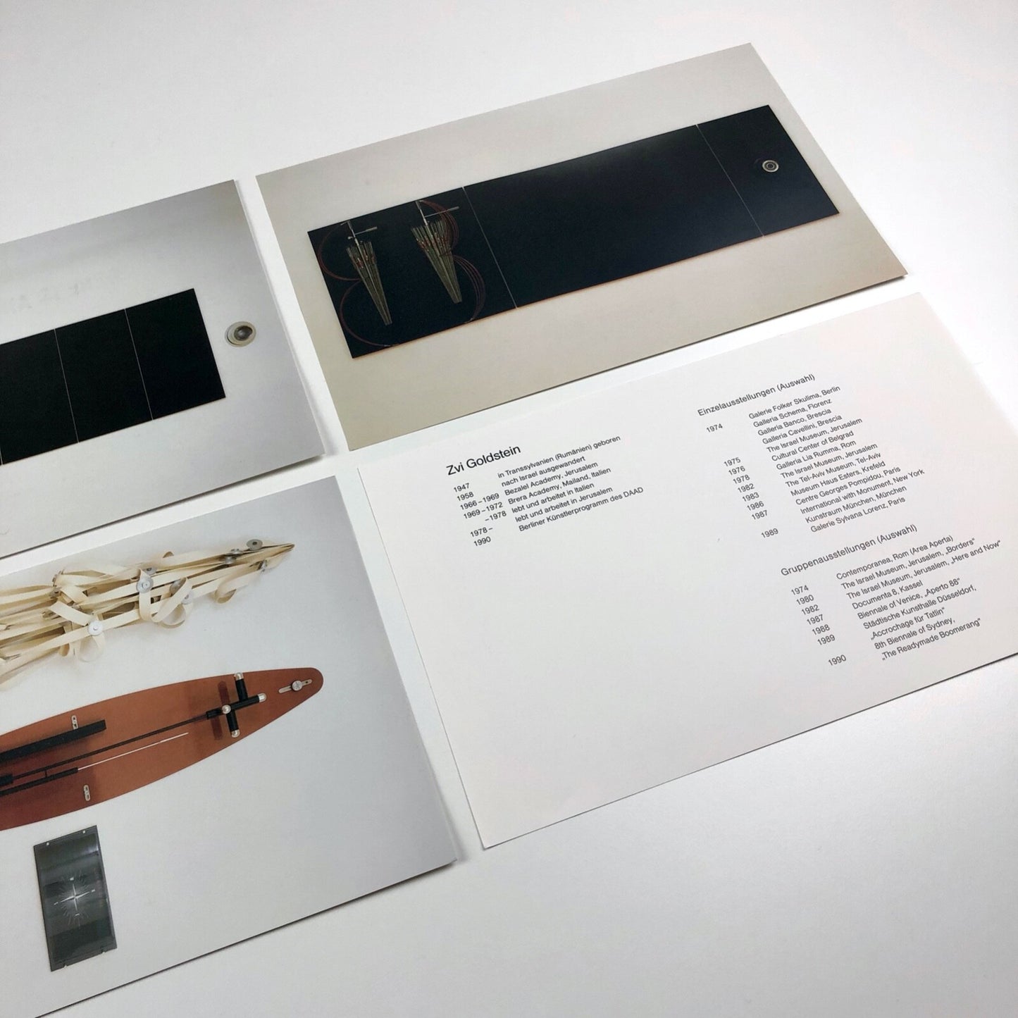 Zvi Goldstein. Black hole constructions | Daadgalerie Berlin 1990 | Folder and inserts