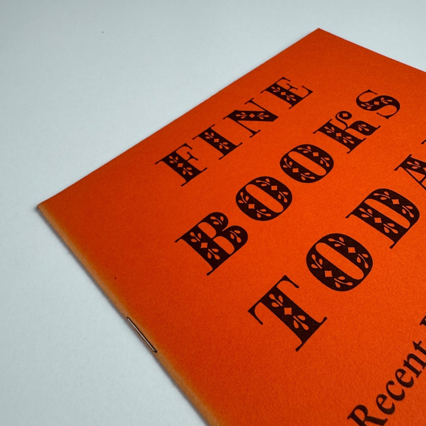 Fine Books Today Recent Private Press Books Portico Library & Gallery Manchester, 1989