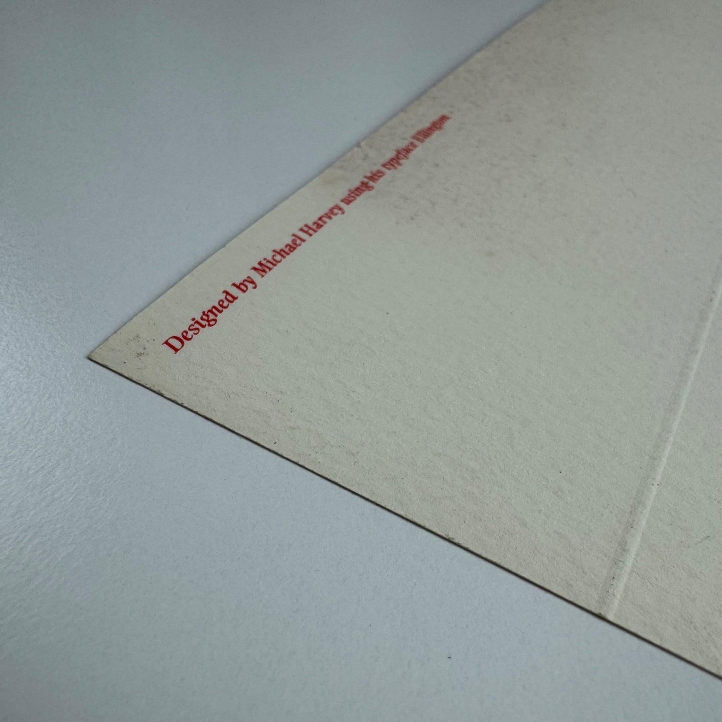 Monotype Christmas card 1989, unfinished | Ellington | Design by Michael Harvey