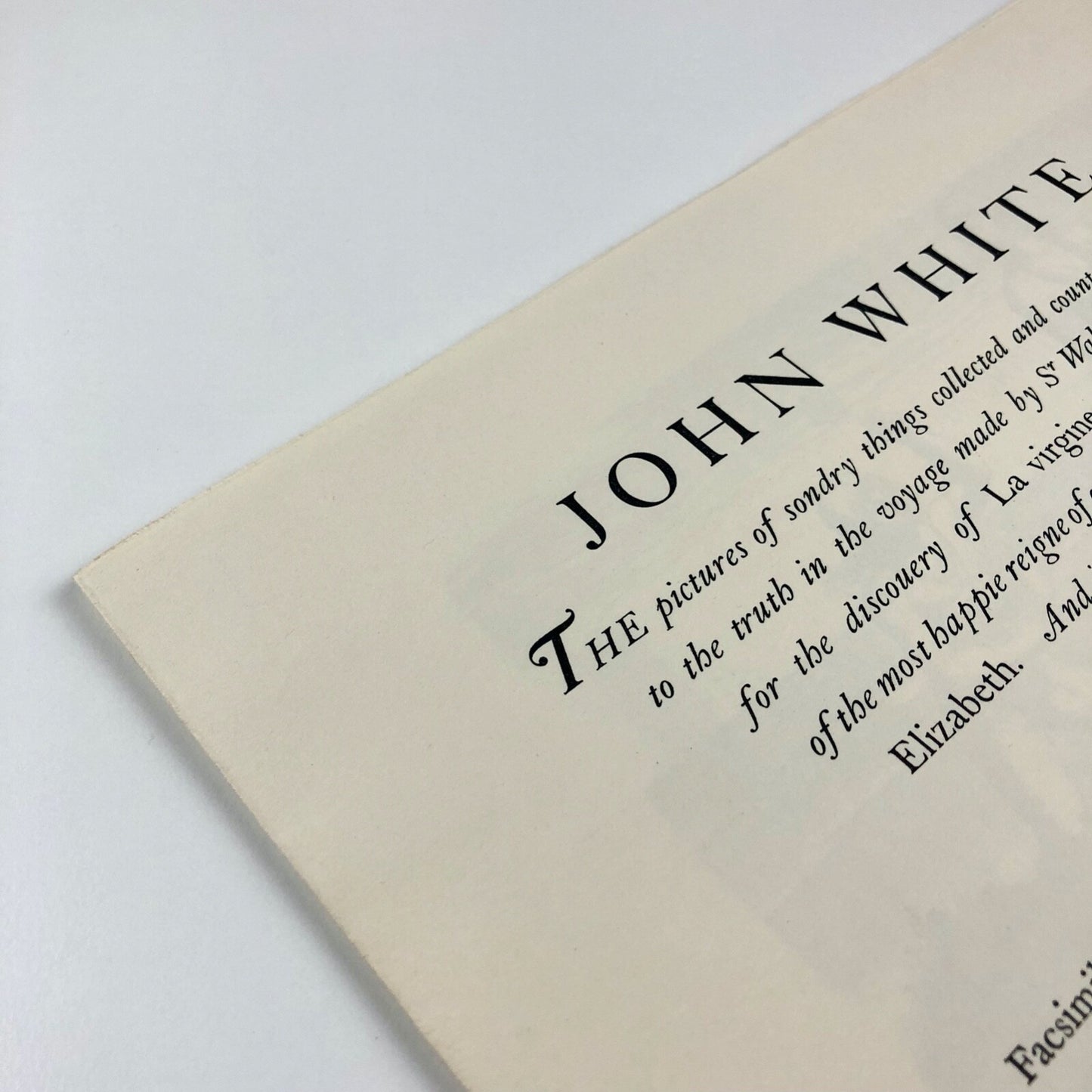 Prospectus for John White’s Drawings of Virginia A.M. Hind British Museum 1938