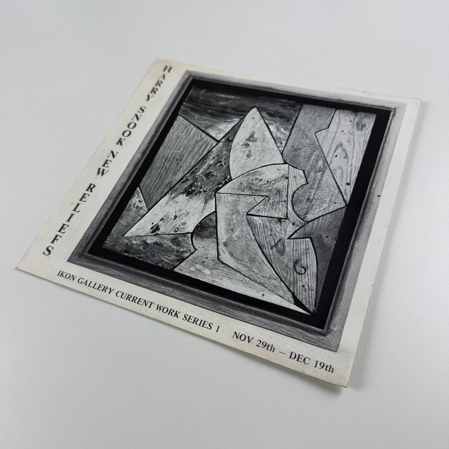 Leaflet for Harry Snook New Reliefs | Ikon Gallery Current Work Series 1, 1978