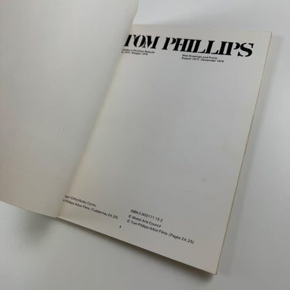 Tom Phillips. An exhibition of new drawings and prints Welsh Arts Council 1975