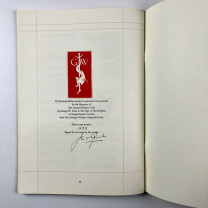 George W Jones – Master of Master Printers | Ian Rogerson | Limited Editions Club, 1993