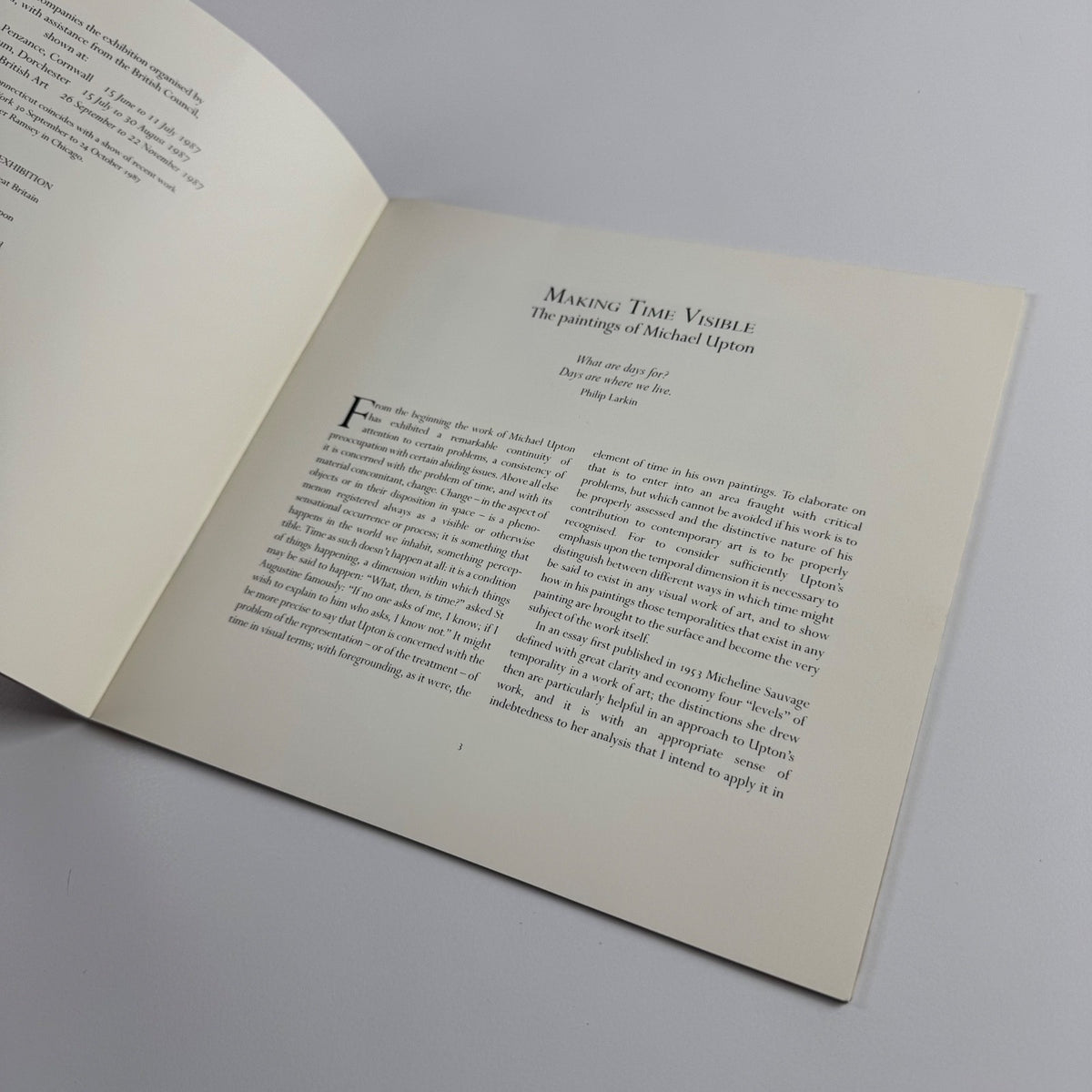 Michael Upton | Yale Centre for British Art, 1987