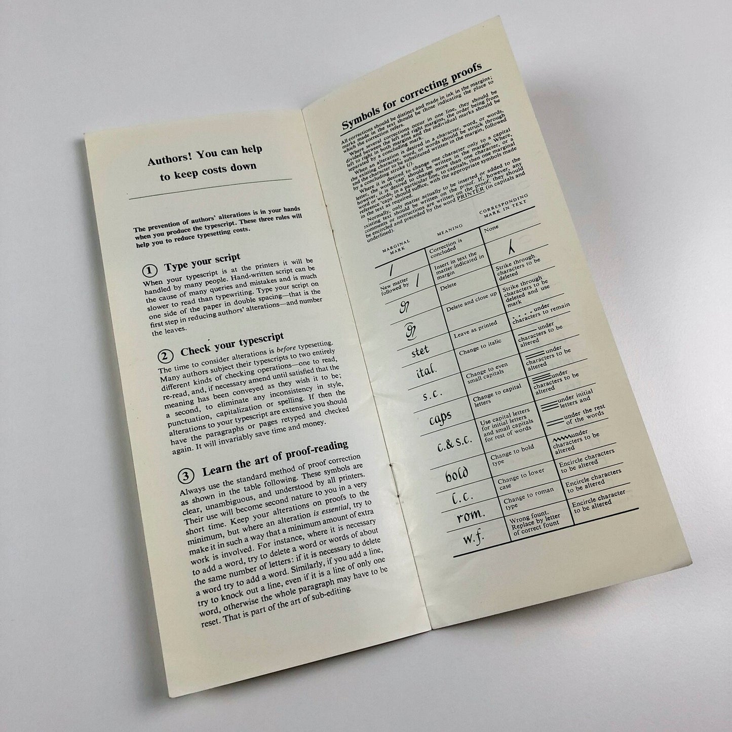 Authors’ Alterations cost money and cause delay... | Federation of Master Printers leaflet | Undated, probably 1960s