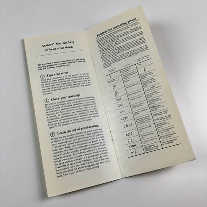 Authors’ Alterations cost money and cause delay... | Federation of Master Printers leaflet | Undated, probably 1960s