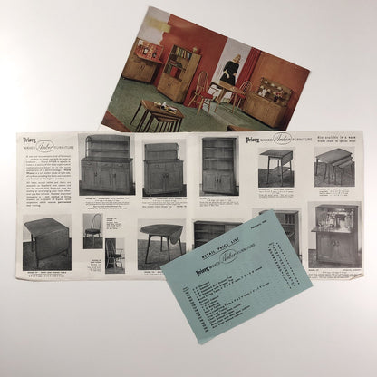 2 x Priory Waxed Amber furniture brochures & price lists | 1963 and 1964