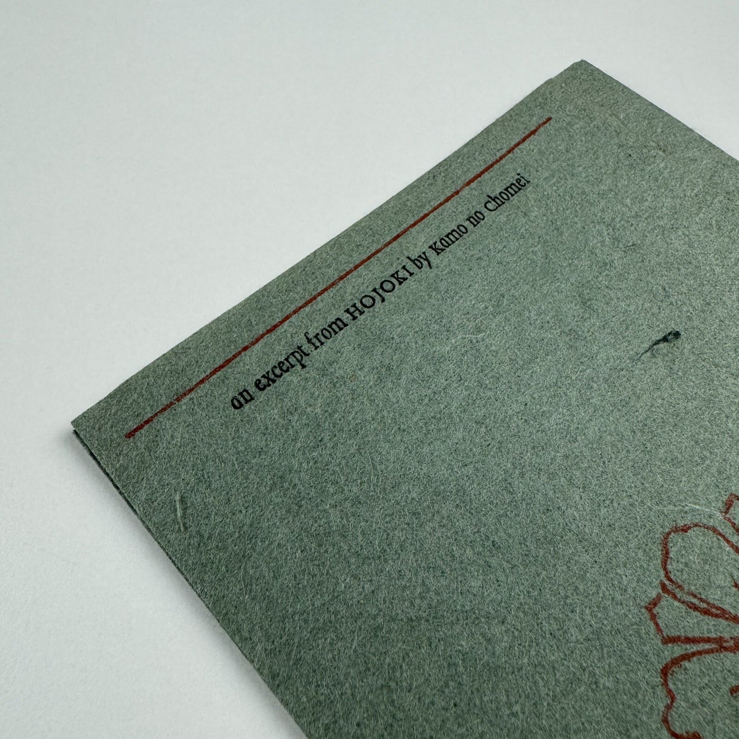 Keepsake. Hojoki by Kamo no Chomei | Bill and Marilyn Rueter at The Aliquando Press | For inclusion in wrongFount 7.
