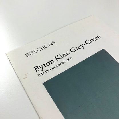 Byron Kim: Grey-Green | Hirshhorn Museum, Smithsonian Institution, 1996 exhibition leaflet