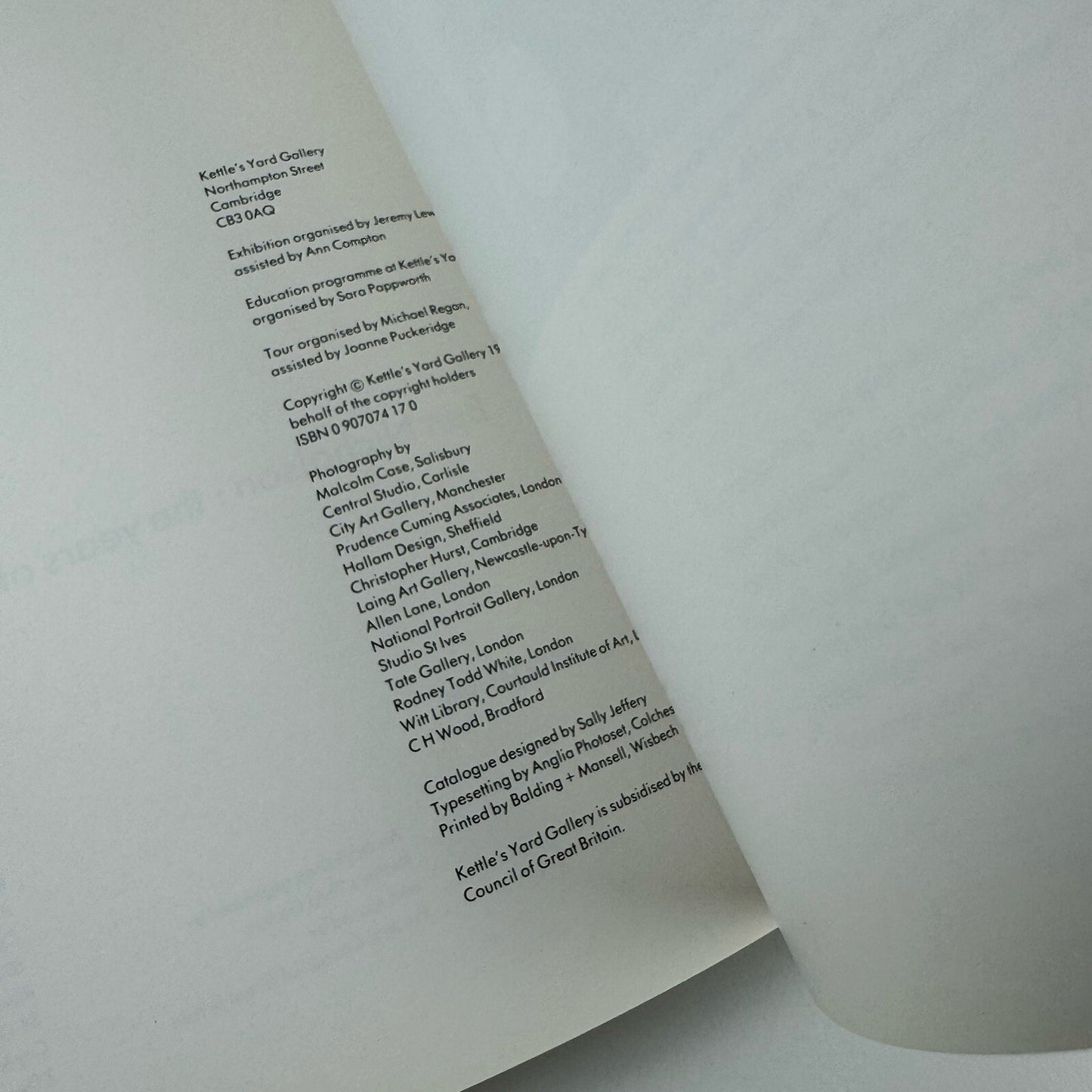 Ben Nicholson. The years of experiment 1919-39 by Jeremy Lewison | Kettle's Yard, 1984 catalogue