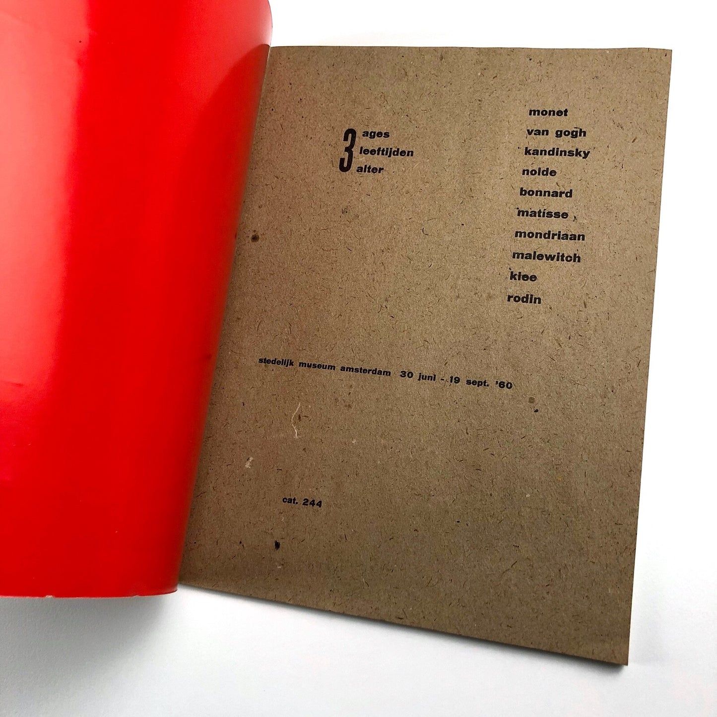 3 Ages Leeftijden Alter | Stedelijk Museum catalogue | Cat. no. 244, 1960