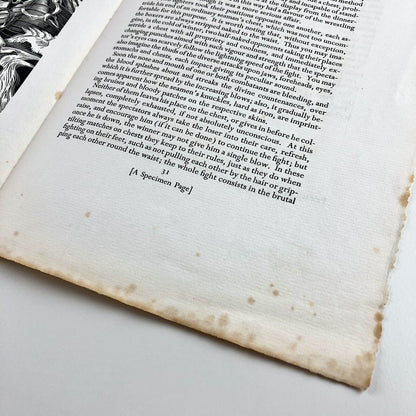 Prospectus for A Voyage Round the World with Captain James Cook in HMS Resolution by Anders Sparrman | Golden Cockerel Press, 1944 | Wood-engravings by Peter Barker-Mill