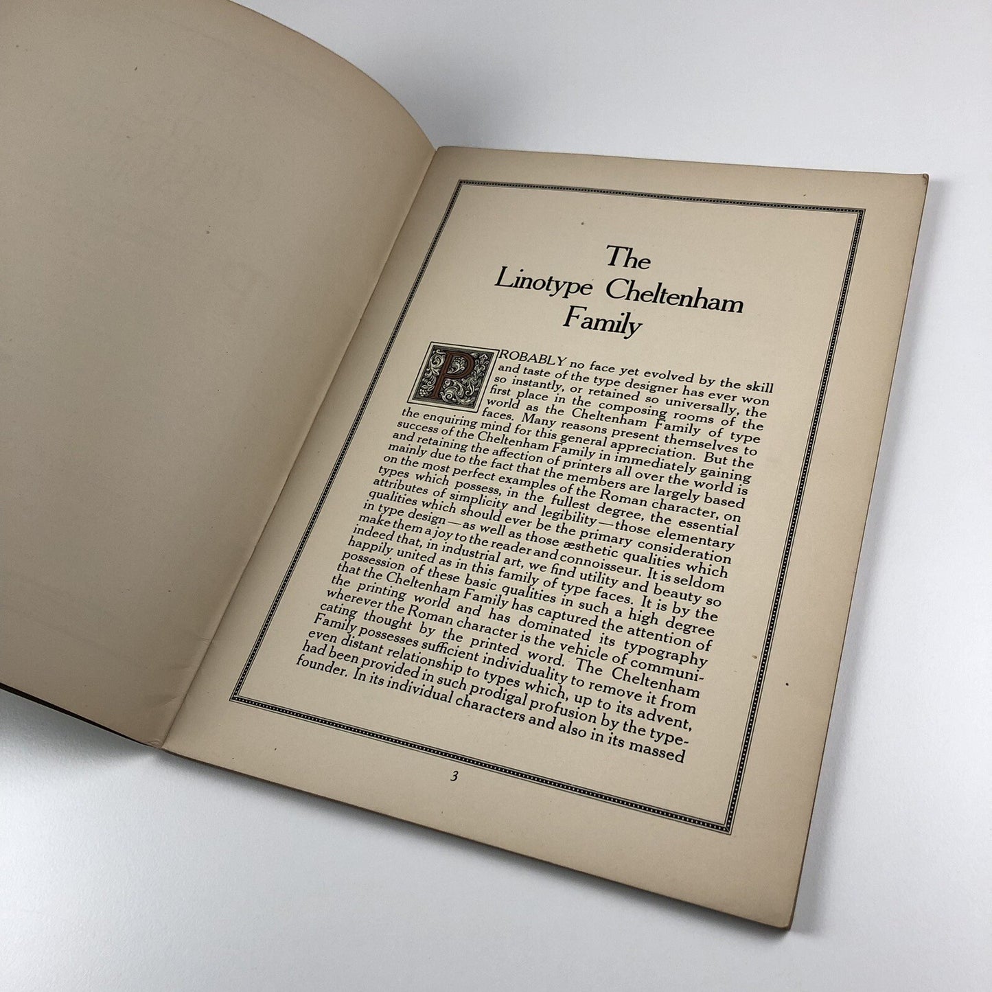 The Linotype Cheltenham Family type specimen brochure | April 1927