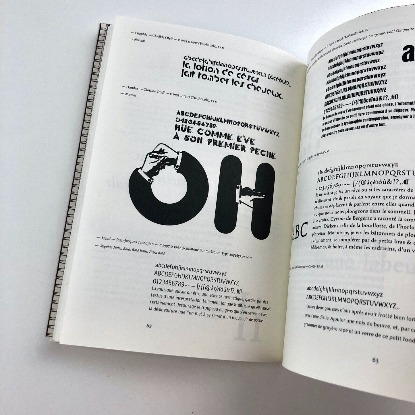 Lettres Françaises: Specimen de caractères français Jean-Francois Porchez 1998