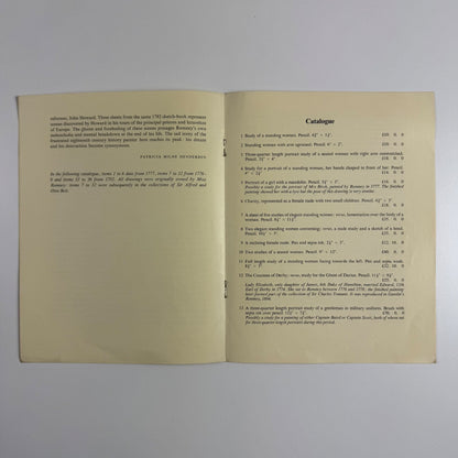 Leaflet Drawings by George Romney The Folio Society Collectors' Corner 1963