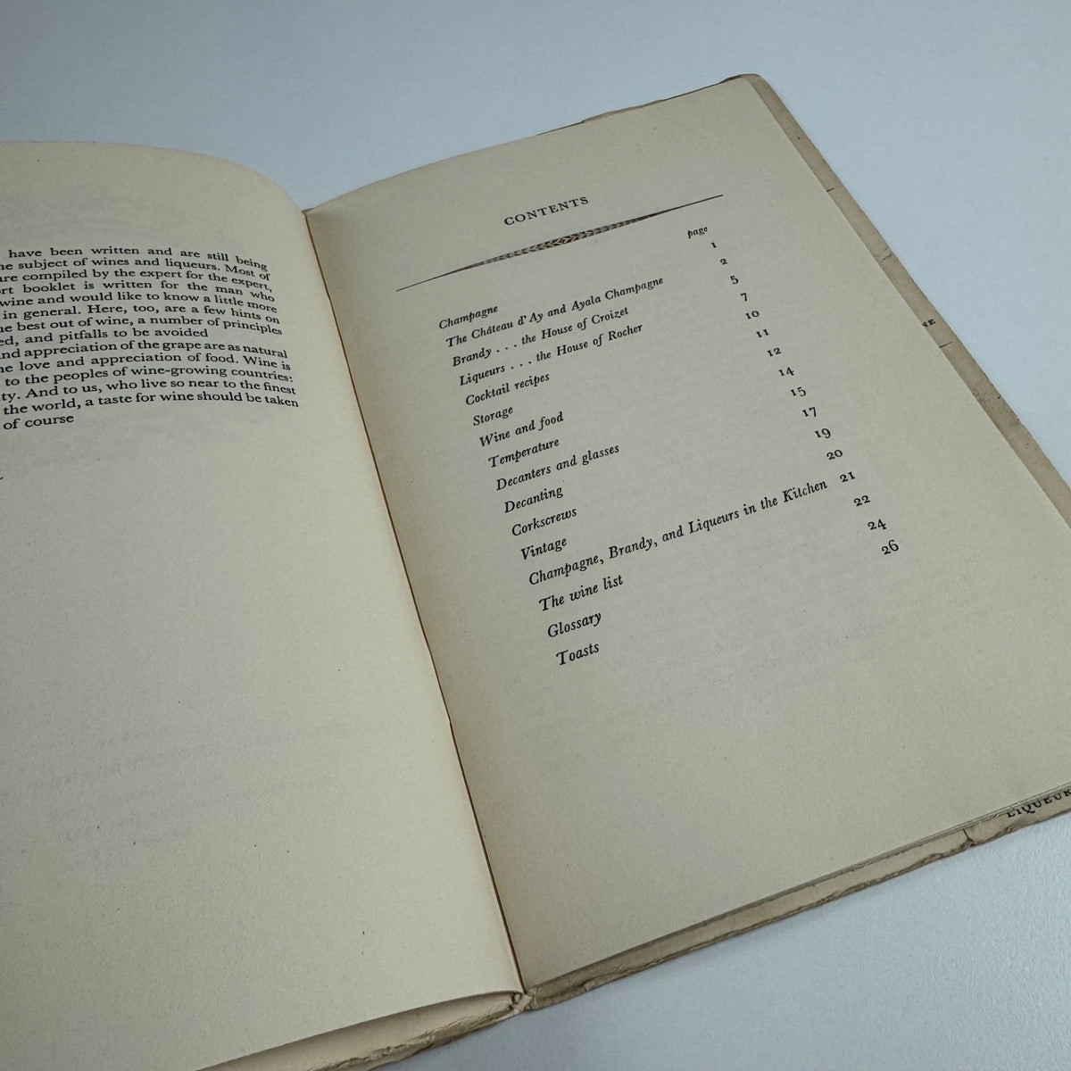 Fine Drinking: Ayala Champagne, Croizet Brandy, Rocher Liquers. Messrs Blumenthals, London, 1949 Printed at the  Curwen Press