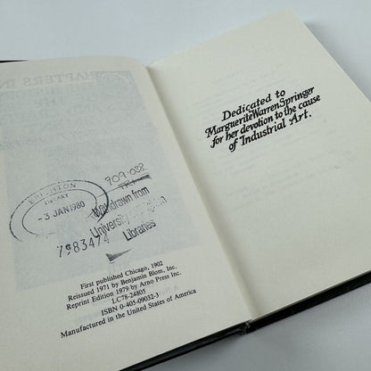Chapters in the History of the Arts and Crafts Movement | Oscar Lovell Triggs | Arno Press, New York, 1979