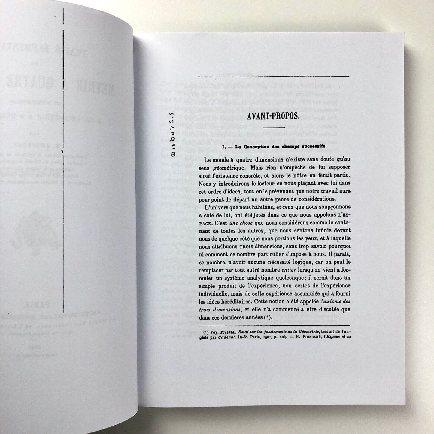 Traité Élémentaire De Géométrie À Quatre Dimensions Et Introduction À La Géométrie À N Dimensions by Esprit Jouffret | Facsimile edition by Ulan Press
