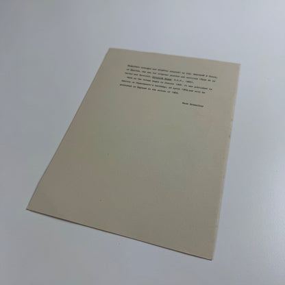 Leaflet: notes by Hans Schmoller on the Complete Pelican Shakespeare, c.1969
